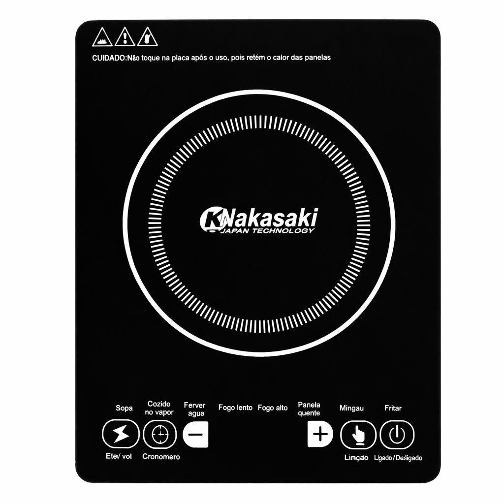 COOKTOP DE INDUÇÃO PORTÁTIL PAINEL DE VIDRO 2300W 110V NK005