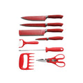 KIT DE FACAS 8 PEÇAS GENEBRA VERMELHA SG-KNF8R-PRO