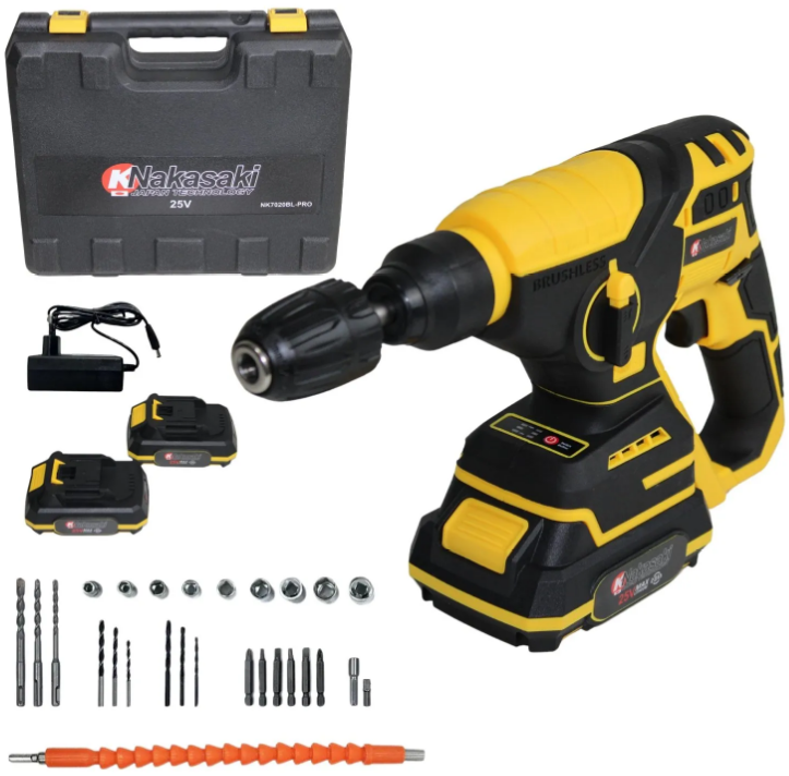MARTELETE ROTATORIO 2 BATERIAS 25V NK-7020BL-PRO