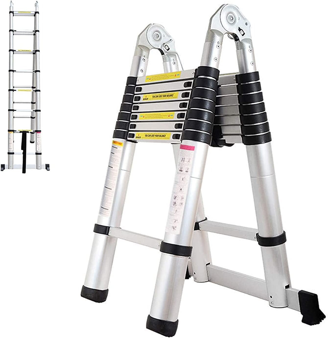 ESCADA TELESCÓPICA DUPLA 5 METROS 16 DEGRAUS NK-25250PRO