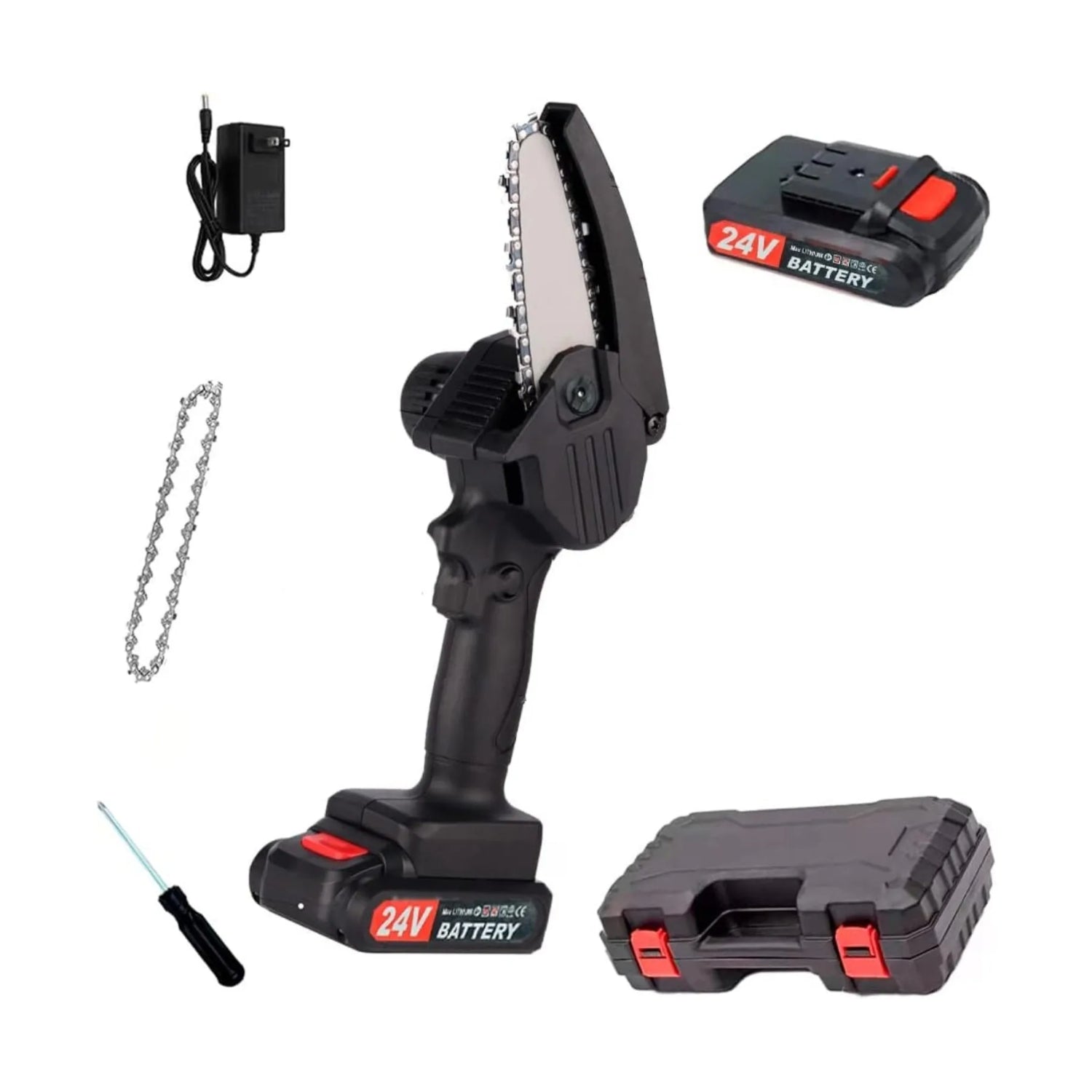 MINI MOTOSSERRA A BATERIA 24V C/ MALETA PRETA NK-24MSB