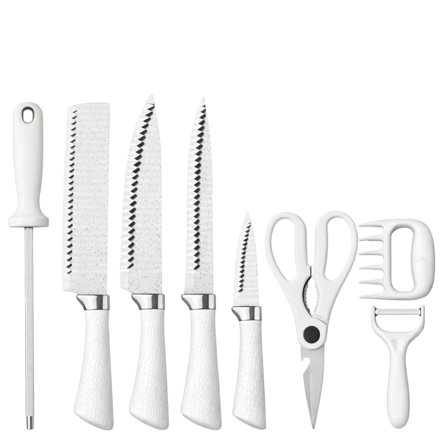 KIT DE FACAS 8 PEÇAS GENEBRA BRANCA SG-KNF8W-PRO