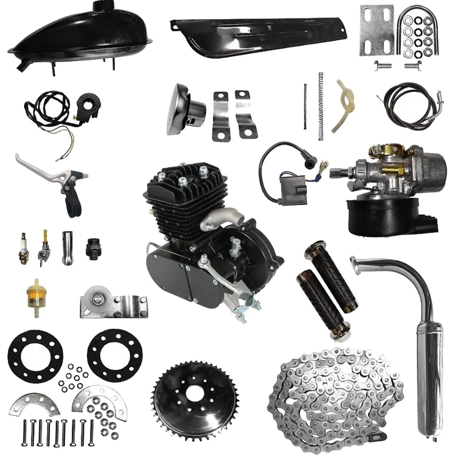 KIT MOTOR DE BIKE 80CC 2 TEMPOS PRETO ST80600-BD-PRO